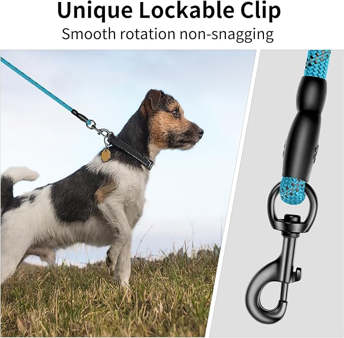 Heavy Duty Dog Leash for Large Medium Small Breed Dogs Handle,4/5/6 FT Blue,1/2 inch