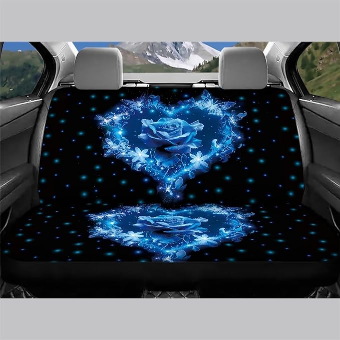 AFPANQZ Blue Rose Full Wrap Car Seat Covers