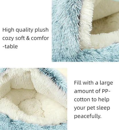 Dog Cave Bed for Small Dogs Cats Pets (20" D,