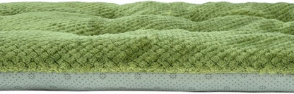 WONDER MIRACLE Fuzzy Deluxe Pet Beds, Super Plush Dog or Cat Beds Ideal for Dog Crates, Machine Wash & Dryer Friendly (23" x 35", L-Olive Green)