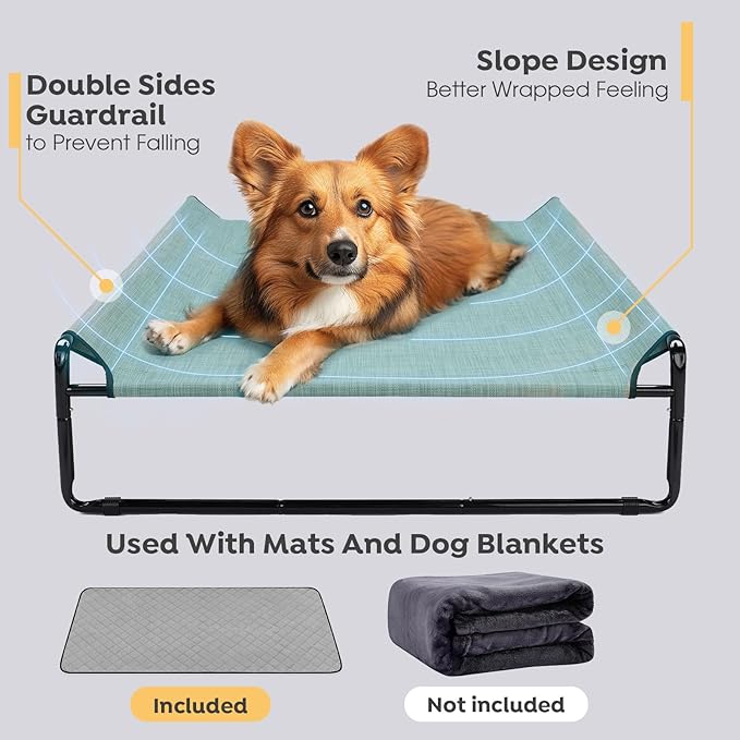 Veehoo Elevated Dog Bed with Washable Dog Pee Pads 100% Waterproof CWC2201CCP