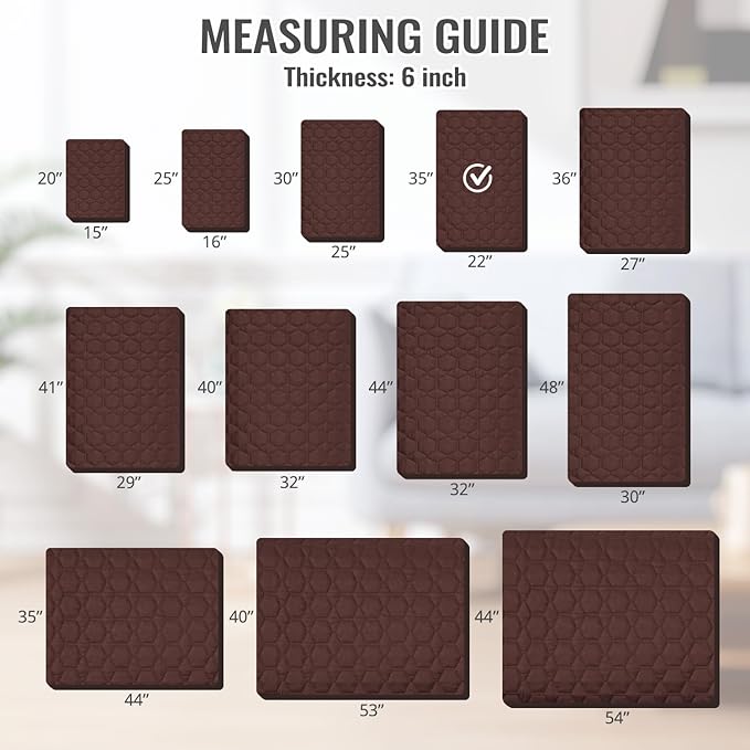 nanbowang Waterproof Dog Bed Covers Replacement Washable Pet Hair Easy to Remove 22x35 Brown