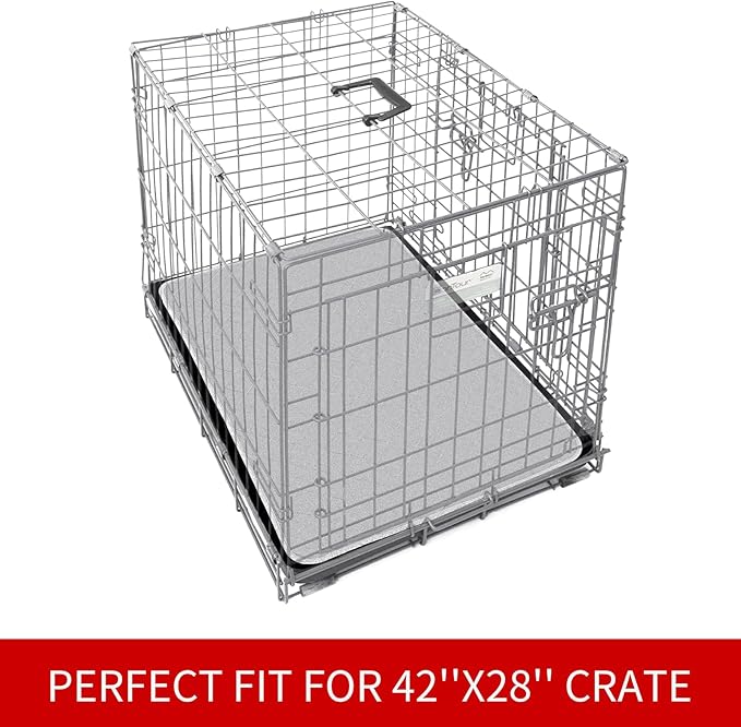 Dog Crate Mat and Washable Pee Pads for Dogs 2 Pack(42"X28") 42 Inch