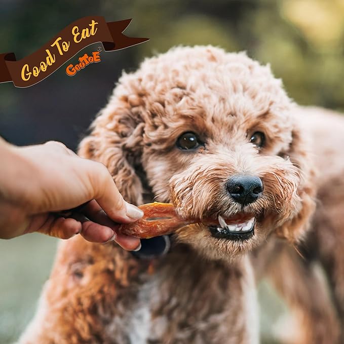 Gootoe Turkey Tendon Dog Treats – 100% USA-Sourced, Natural Snack, Premium Training Chews, Hypoallergenic, Reseal Value Bags, Size for Medium Dogs, Rope (Medium) 3 Unit/Pack