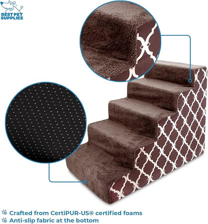 Best Pet Supplies Dog Stairs for Small Dogs & Cats 5-Step