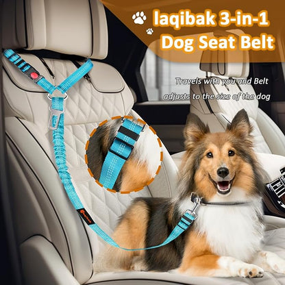 Removable Dog Seat Belt Harness for Car 3 in 1 Pet