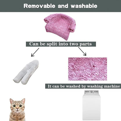 Calming Dogs/Cats Bed Fluffy Plush Dogs/Cats Mat for Furniture Protector with Waterproof Lining