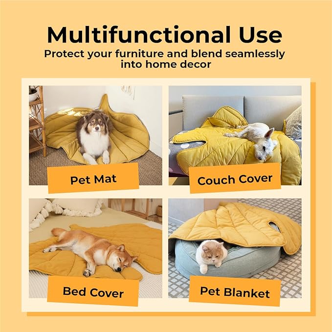 Dog Blanket Mat for Dogs Cats 50×45" Leaf