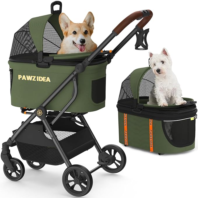 PAWZIDEA Cat Stroller 4 in 1