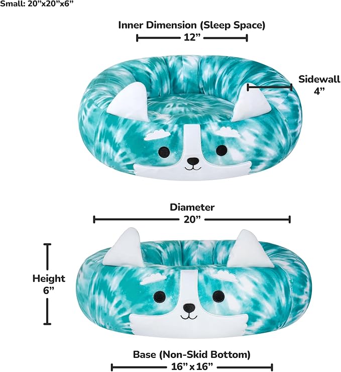 Squishmallows Original 20-Inch Halver The Corgi Pet Bed