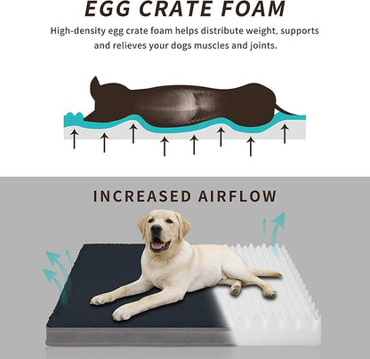 Easy-Going Dog Bed for Large Dogs (44x32x3 in,