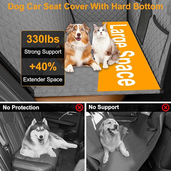 Back Seat Extender for Dogs 330lb, Waterproof