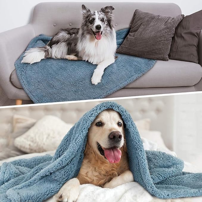 PetAmi Fluffy Waterproof Dog Blanket for Bed Large Dogs 60x80)