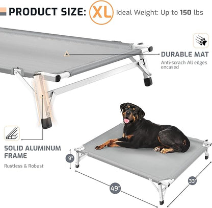 Elevated Cooling Cots Dog Bed: Raised Outdoor & Indoor Pet Cot