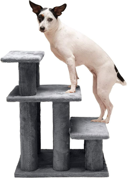 Furhaven Steady Paws Multi-Step Pet Stairs for High Beds & Sofas 3-Step