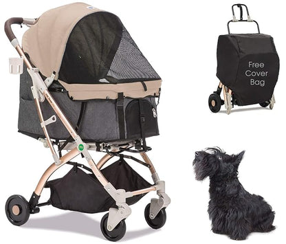 Pet Rover Lite Premium Light-Weight Dog/Cat/Pet Stroller Travel 2nd-Gen.)