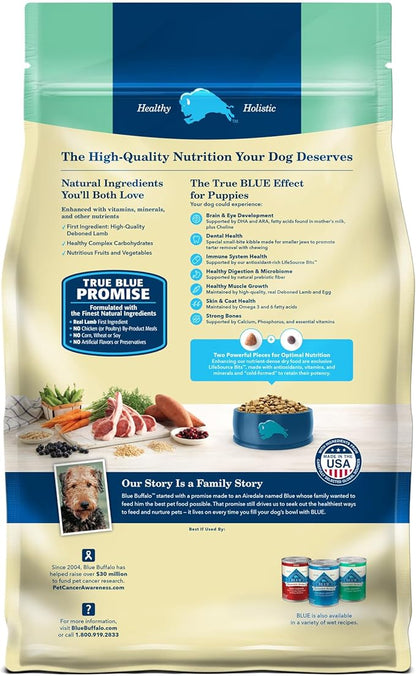 Blue Buffalo Life Protection Formula Puppy Dry Dog Food with DHA and ARA, Made with Natural Ingredients, Lamb & Oatmeal Recipe, 34-lb. Bag