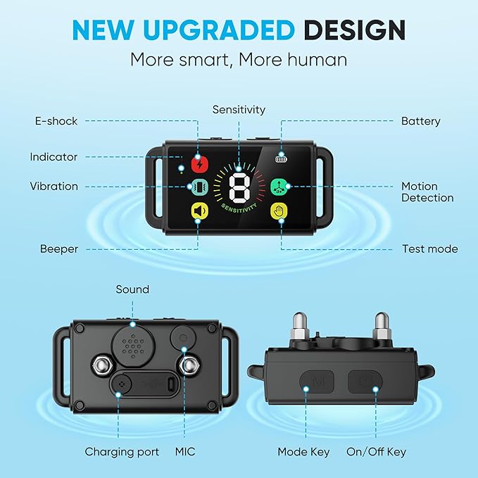 MODUS Dog Bark Collar 8 Adjustable IP67 Waterproof