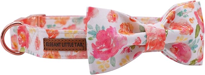 Elegant little tail Dog Collar with Bow