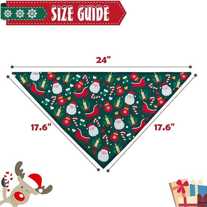 SCENEREAL Christmas Dog Bandana 4 Pack