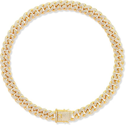 Dog Chain Silver Cuban Collars 10inch)