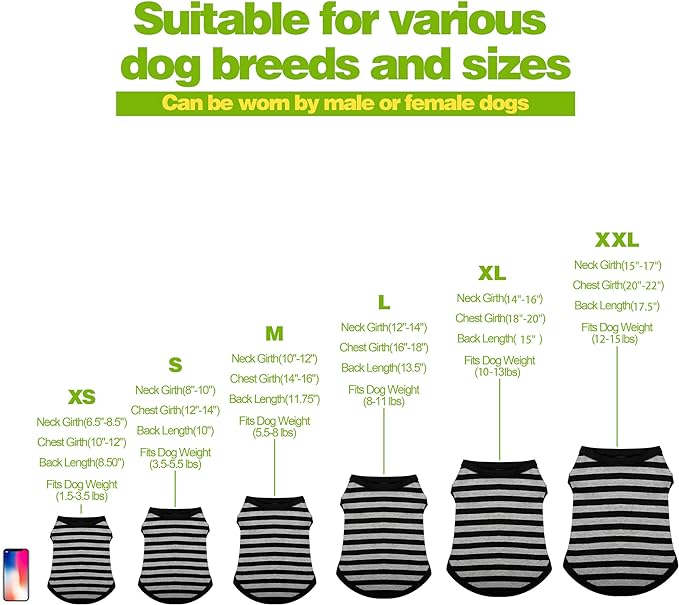 Upgrade Your Pup's Wardrobe: Paiaite Dog Striped Shirt