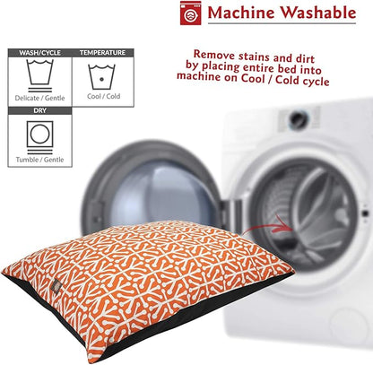 Majestic Pet Rectangle Large Dog Bed Washable – Non Slip Comfy Pet Bed – Dog Crate Bed Super Value Pillow Dog Bed – Dog Kennel Bed for Sleeping 46 x 35 Inch