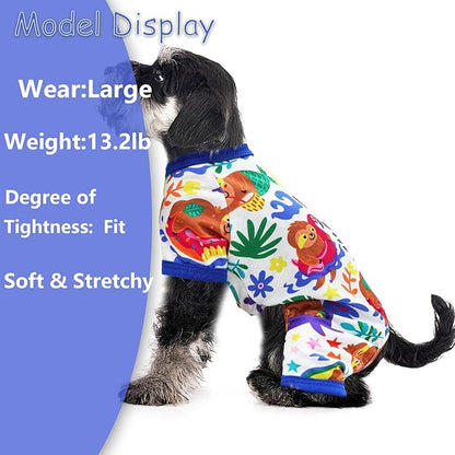 Dog Pajamas for Small Dogs Spring Summer Dog Clothes Girl Boy Cute Soft Puppy Pjs Clothes Doggie Onesies Cat Pet Jammies Outfit (Sloth, X-Small)