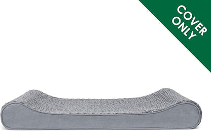 Furhaven Replacement Dog Bed Cover Ultra Plush Faux Fur & Suede Contour Luxe Lounger