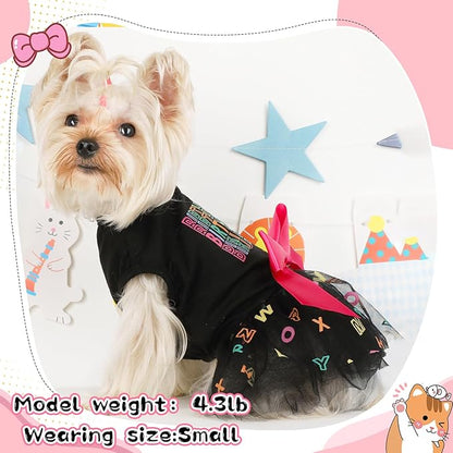 Dog Birthday Dress, Dog Dresses for Small Dog Girls, Cute Pet Princess Puppy Clothes Female Dog Clothes for Chihuahua Yorkie Clothes Small Dog Birthday Outfit Apparel