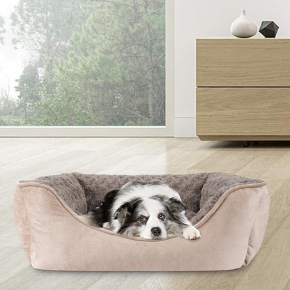 JOEJOY Rectangle Dog Bed for Large Medium Small Dogs Machine Washable Sleeping Dog Sofa Bed Non-Slip Bottom Breathable Soft Puppy Bed Durable Orthopedic Calming Pet Cuddler