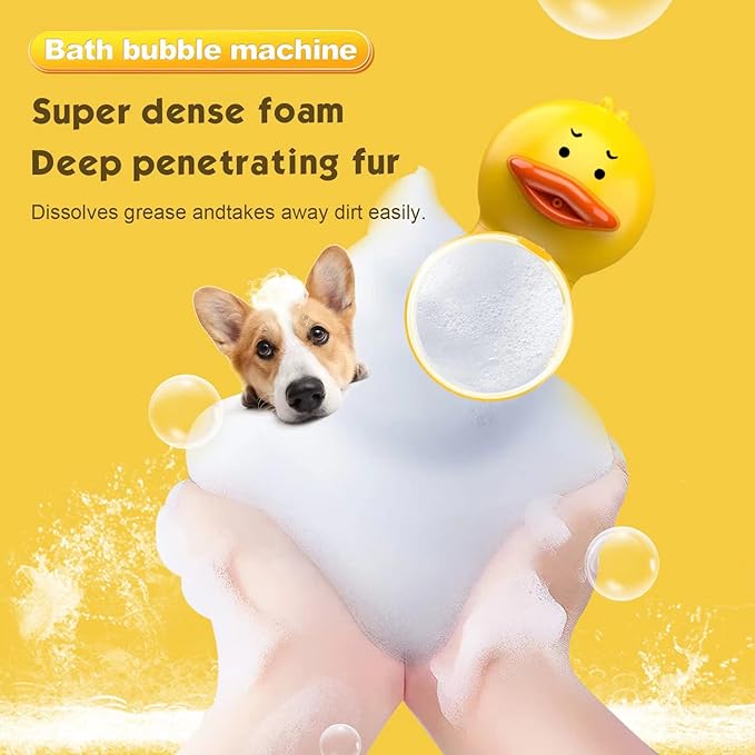 Electric Dog Cleaning Foam Machine Sprayer - deep Cleaning pet Fur Size 9 in x 3.2 in x 3.2in 350ml Capacity 1200mAh Ultra Long Standby - IPX7 Waterproof (Orange)