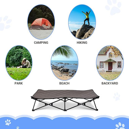 KingCamp Foldable Raised Dog Bed 27.6 in 12.2 in 5.7 in 110 lbs