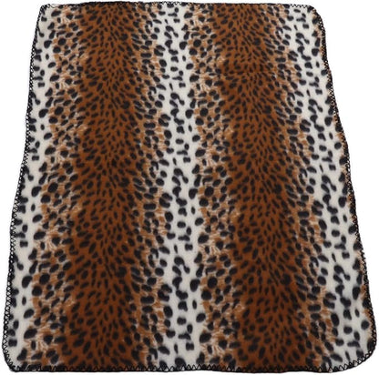 Fleece Pet Blanket, Effectively Isolate Stains Warm and Comfortable Blanket Kennel Blanket for Camping for Travel for Hotel for Beach(Leopard Print, S)