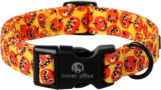 Lionet Paws Yellow Dogs Collar Halloween 10-16 inches
