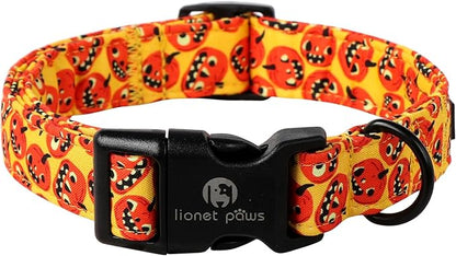 Lionet Paws Yellow Dogs Collar Halloween 13.5-22 inches