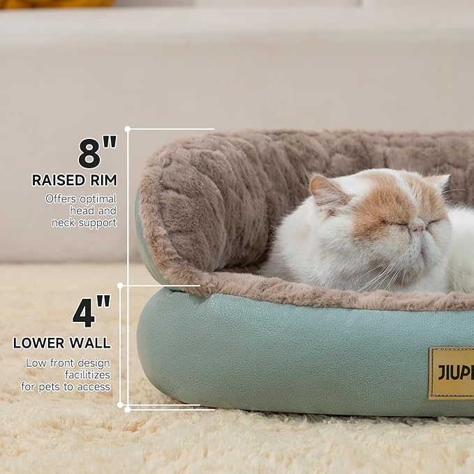 Jiupety Cute Cat Beds for Indoor Cats 20in Pet 12lbs, Washable