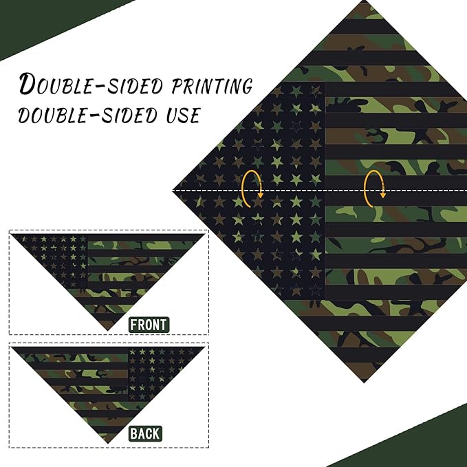 Camouflage Dog Bandana Washable Pets Scarf Triangle Adjustable Handkerchief