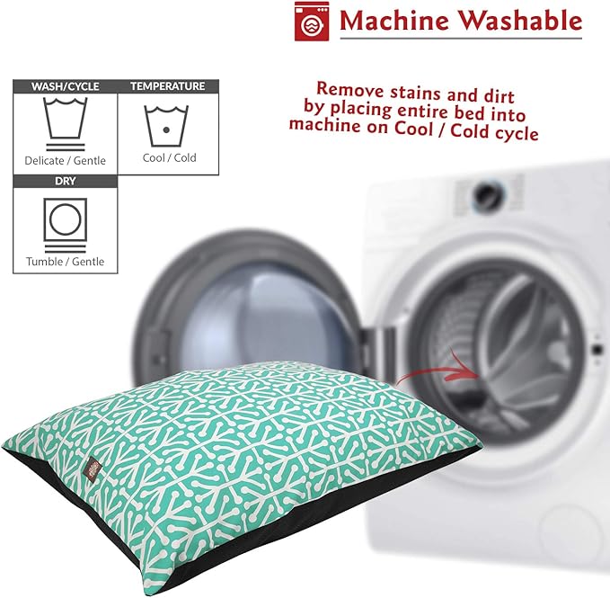 Majestic Pet Rectangle Medium Dog Bed Washable – Non Slip Comfy Pet Bed – Dog Crate Bed Super Value Pillow Dog Bed – Dog Kennel Bed for Sleeping 35 x 28 Inch