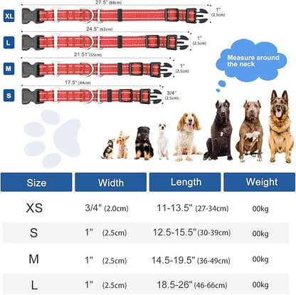 Reflective Martingale Dog Collars. Dog Collar with Quick