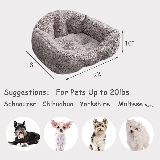 Hollypet Sherpa Fleece Dog Bed
