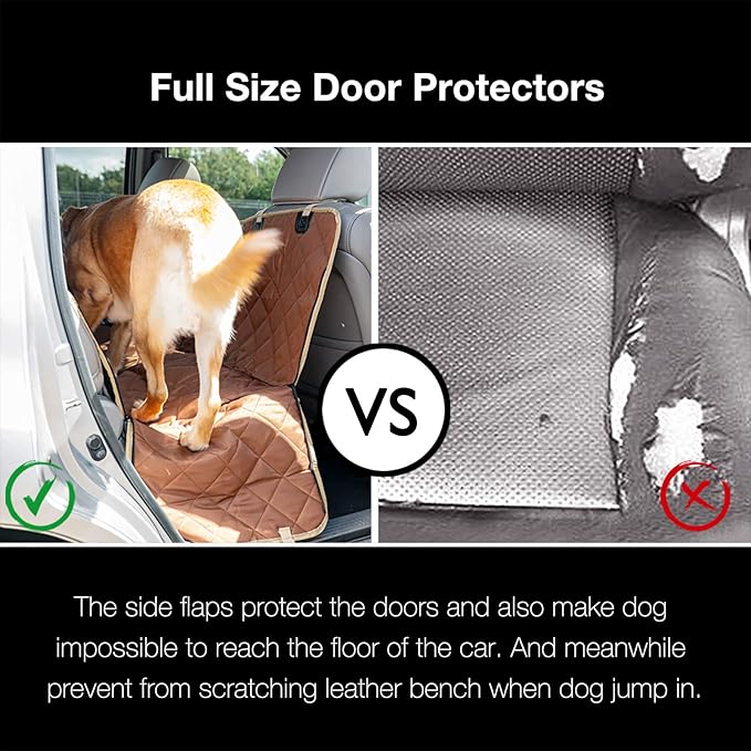 iBuddy Dog Car Seat Cover Waterproof Dog Seat Cover for Back Seat with Mesh Window