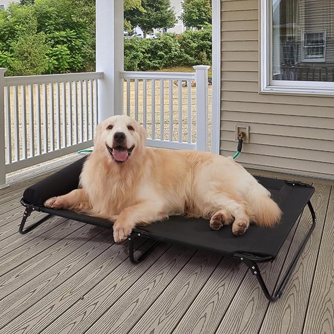 ABE Outdoor Dog Bed,Dog Cot,Dog Beds Large Sized Dog,Raised Dog Bed,Cooling Dog Bed,Elevated Dog Bed,Outside Dog Bed Off Ground,Outdoor Pet Bed (Large)