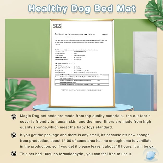 Magic Dog Random Color Small Dog Bed Dog Crate Bed Crate Pad 24-Inch