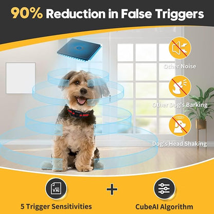 Tiniest Bark Collar for Small Dogs 5-15lbs 1.6 * 1in & 0.42oz, No 5 Sensitivity