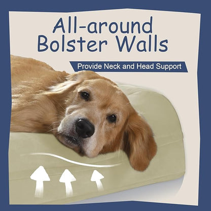 Orthopedic Washable Large Dog Bed: XLarge Dog Bed Bolster Waterproof