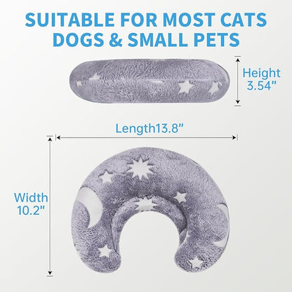 Glow-in-the-Dark U-Shaped Calming Pet Pillow for Dogs & Cats