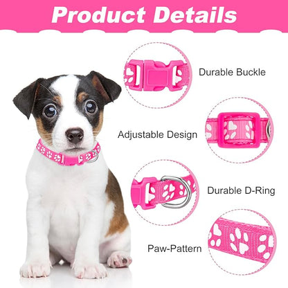 BOUMUSOE 18 Pcs Puppy Collars for Litter Adjustable 17-26cm )