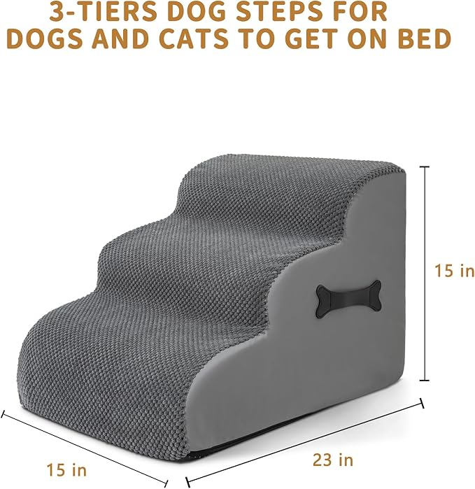 Dog Stairs Ramp for Beds 3-Tiers Dog