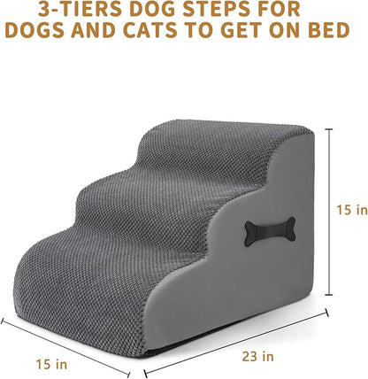 Dog Stairs Ramp for Beds 3-Tiers Dog